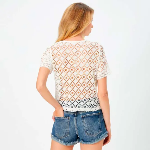 Футболка для женщин Koton 4SAK50017EK 44% полиэстер/ Белый photo 4 Футболка для женщин Koton 4SAK50017EK 44% полиэстер/ Белый photo 4