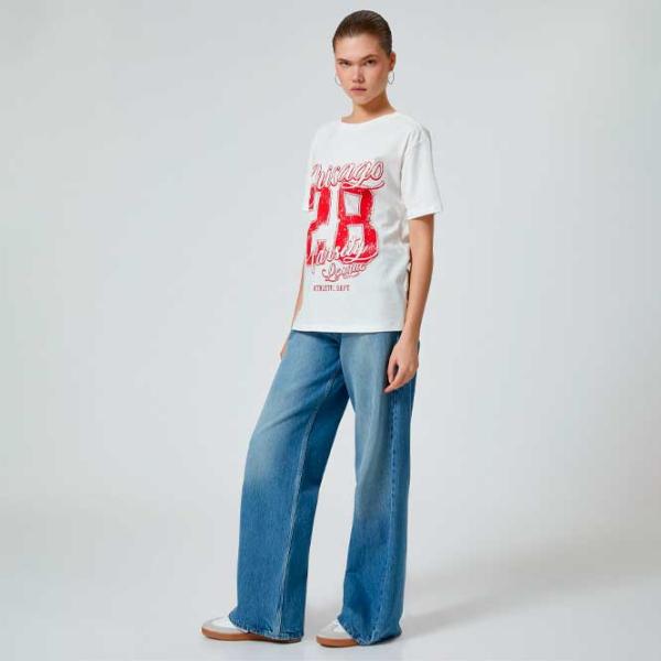 Tricou pentru femei Koton 4SAL10649IK 100% bumbac/ White photo 3