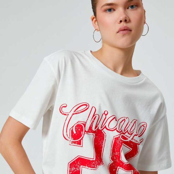 Футболка для женщин Koton 4SAL10649IK 100% хлопок/ Белый photo 2