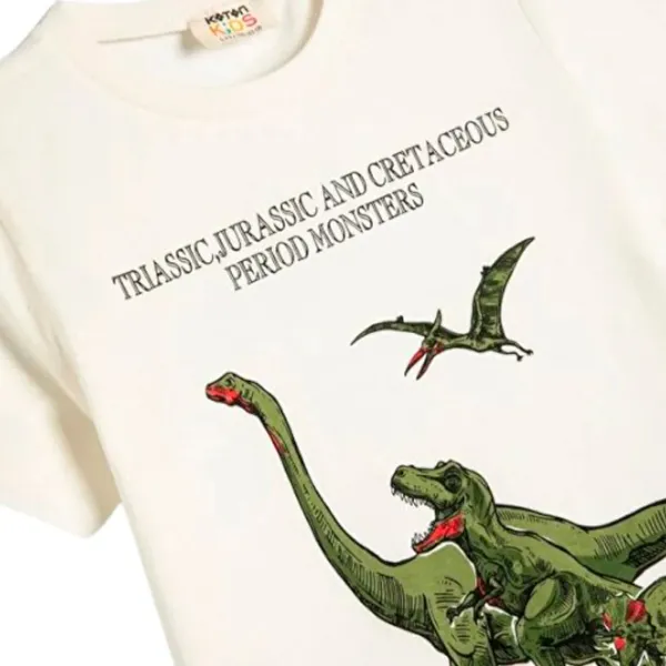 Футболка для мальчиков Koton 4SKB10038TK 128/ Экрю photo 2