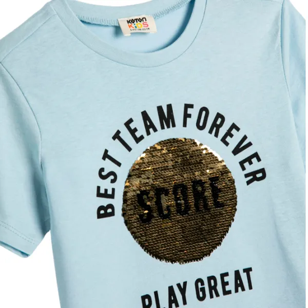 Tricou pentru băieți Koton 4SKB10052TK 152 / Blue photo 3