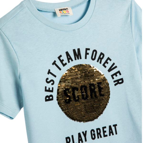 Tricou pentru băieți Koton 4SKB10052TK 152 / Blue photo 3