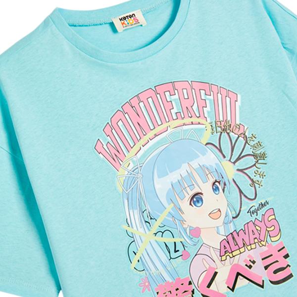 Tricou pentru fete Koton 4SKG10236AK 146 - 152 cm / Blue photo 3