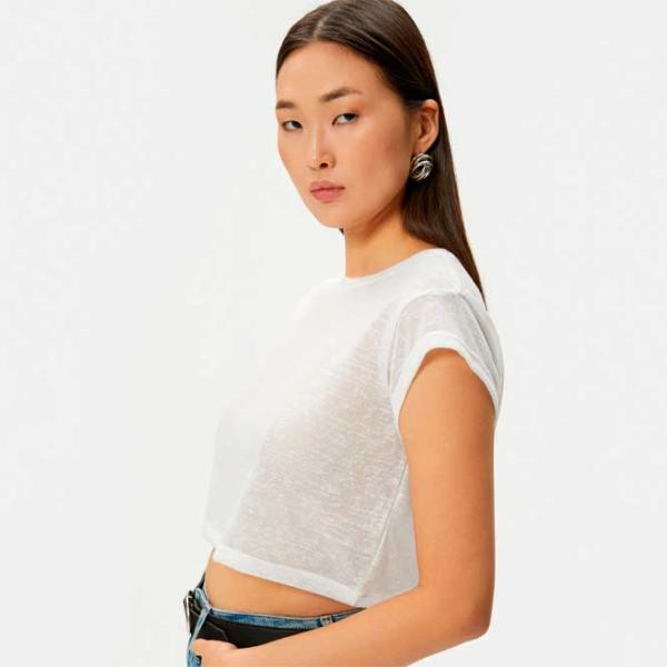 Tricou pentru femei Koton 4SAK50020EK 100% bumbac/ White photo 2