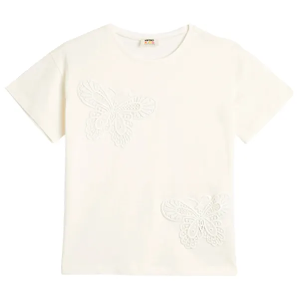 Tricou pentru fete Koton 4SKG10251AK 110 - 116 cm / Beige photo 2