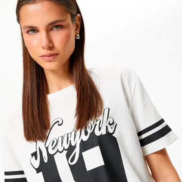 Tricou pentru femei Koton 4SAL10926IK 100% bumbac/ White photo 3