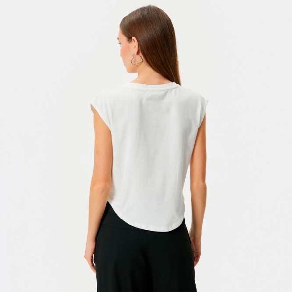 Tricou pentru femei Koton 4SAL10137IK 100% bumbac/ White photo 4