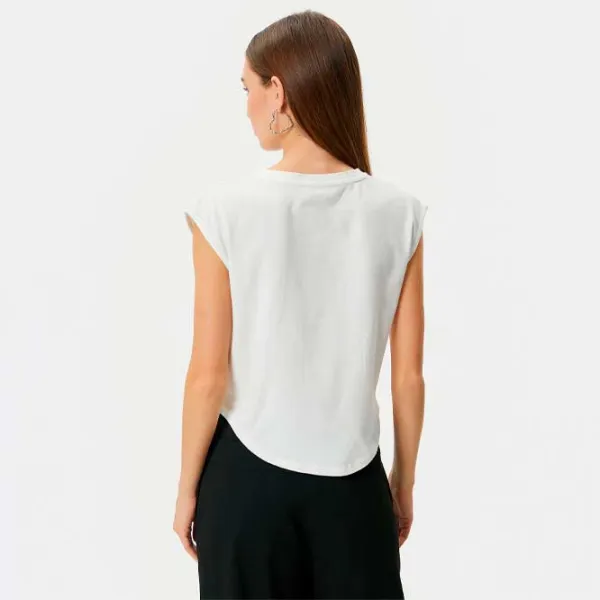 Tricou pentru femei Koton 4SAL10137IK 100% bumbac/ White photo 4