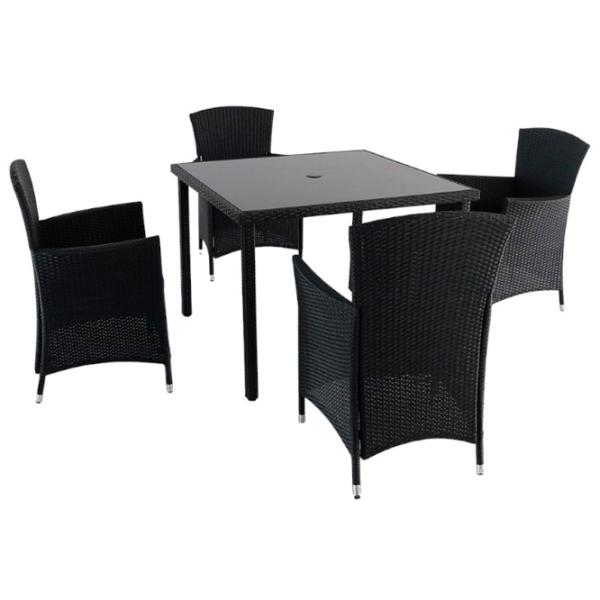 Садовый стул Villager 047011 Пластик/ Искусственный ротанг/ Черный photo 2