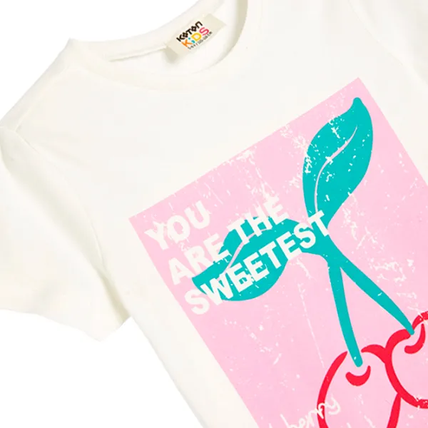 Tricou pentru fete Koton 4SKG10364AK 146 - 152 cm / Beige photo 3