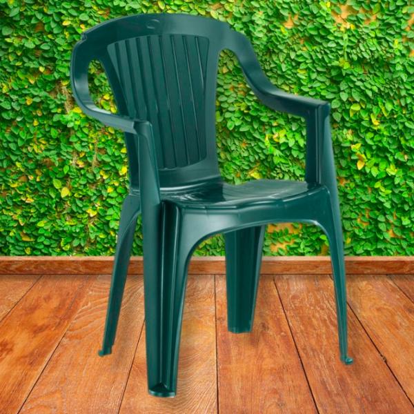 Scaun de grădină Idea 5661898 Plastic/ Plastic/ Green photo 2