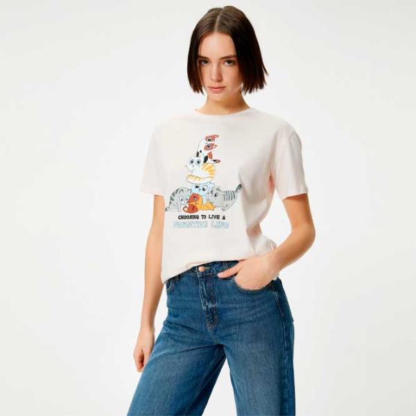 Tricou pentru femei Koton 4SAL10184IK 100% bumbac/ Pink photo 2