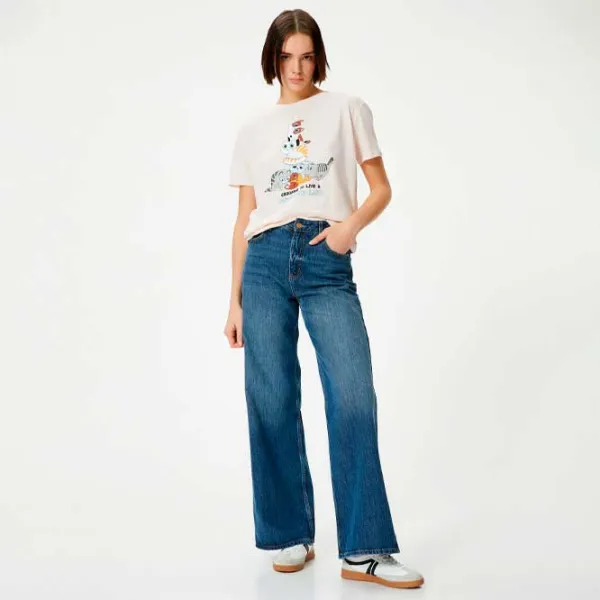 Tricou pentru femei Koton 4SAL10184IK 100% bumbac/ Pink photo 3