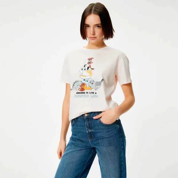 Tricou pentru femei Koton 4SAL10184IK 100% bumbac/ Pink photo 2