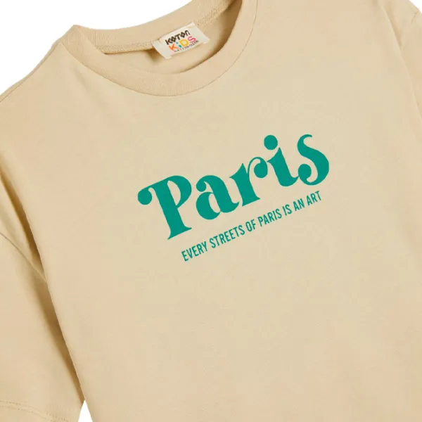 Tricou pentru băieți Koton 4SKB10324TK 122/ Beige photo 3