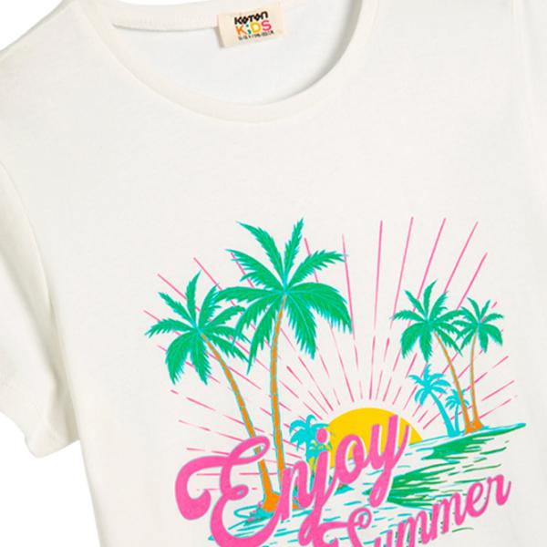 Tricou pentru fete Koton 4SKG10112AK 146 - 152 cm / Beige photo 3