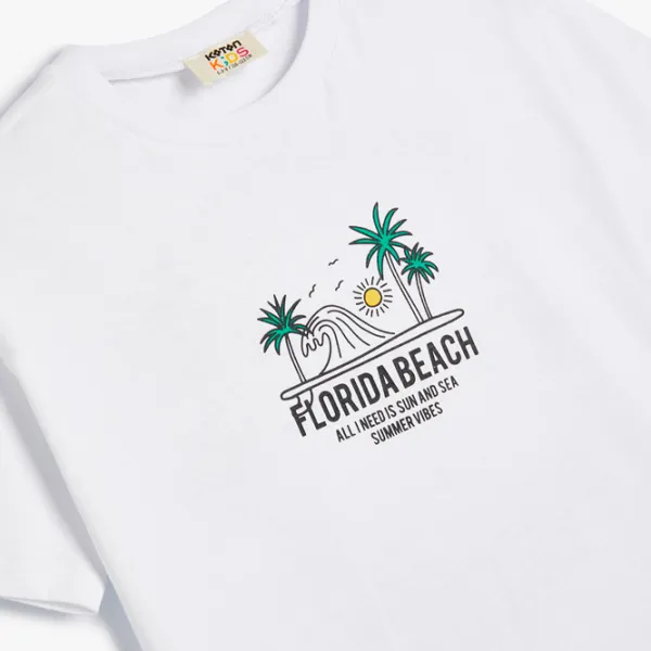 Футболка для мальчиков Koton 4SKB10318TK 152 / Белый photo 3