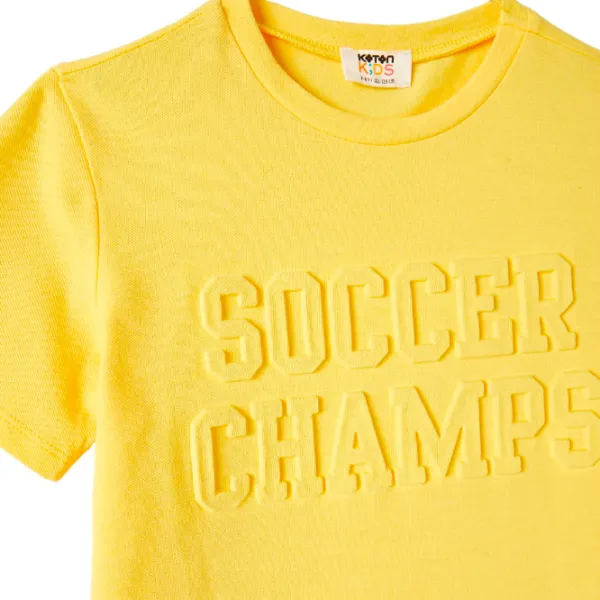 Tricou pentru băieți Koton 4SKB10190TK 128/ Yellow photo 3