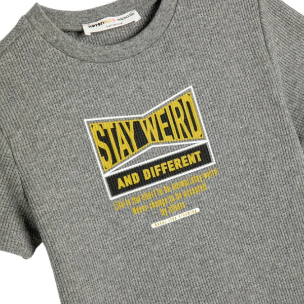 Футболка для мальчиков Koton 4SKB10602TK 128 / Антрацит photo 3