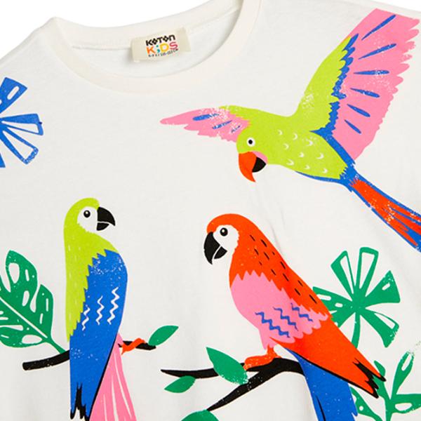 Tricou pentru fete Koton 4SKG10081AK 134 - 140 cm / Beige photo 4