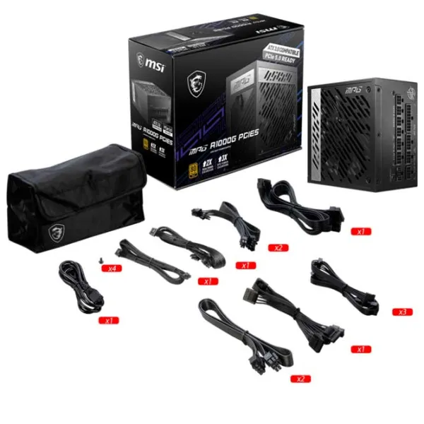 Блок питания MSI MPG A1000G PCIE5 80+ Gold/ 1000 Вт photo 5 Блок питания MSI MPG A1000G PCIE5 80+ Gold/ 1000 Вт photo 5