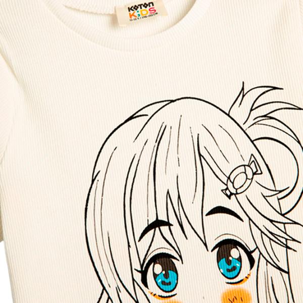 Tricou pentru fete Koton 4SKG10206AK 146 - 152 cm / Beige photo 3