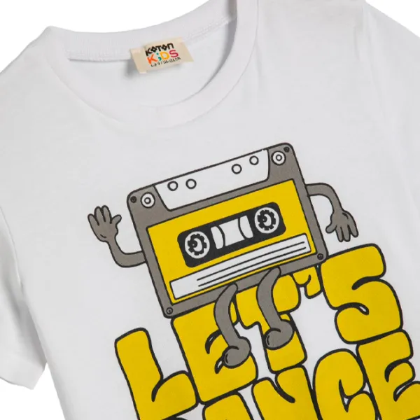 Tricou pentru băieți Koton 4SKB10456TK 122 / White photo 3