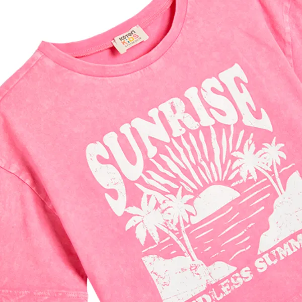 Tricou pentru fete Koton 4SKG10307AK 116 - 122 cm / Pink photo 3