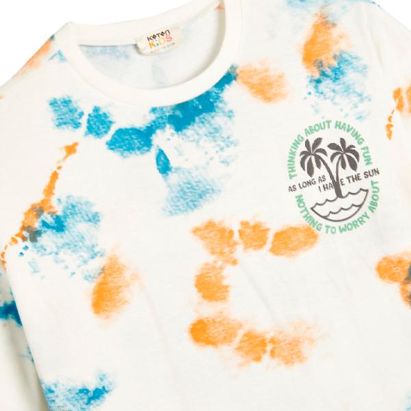 Tricou pentru băieți Koton 4SKB10327TK 164/ Ecru photo 3