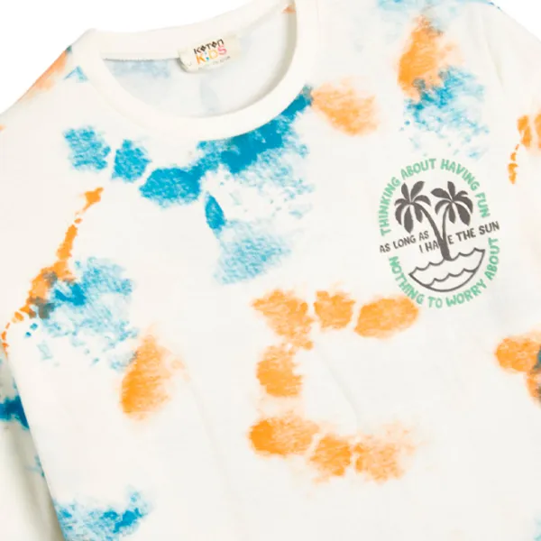 Tricou pentru băieți Koton 4SKB10327TK 116/ Ecru photo 3