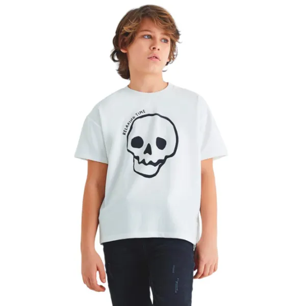 Tricou pentru băieți Koton 4SKB10062TK 116/ White photo 4