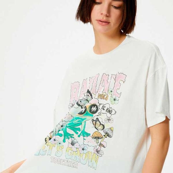 Tricou pentru femei Koton 4SAL10234IK 100% bumbac/ White photo 2