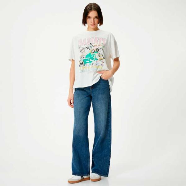 Tricou pentru femei Koton 4SAL10234IK 100% bumbac/ White photo 3