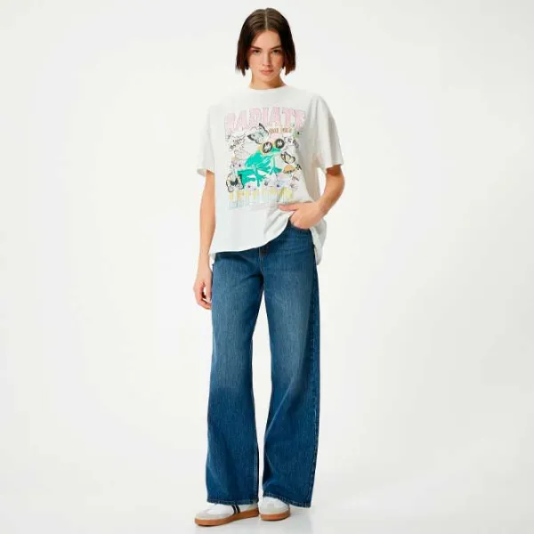 Tricou pentru femei Koton 4SAL10234IK 100% bumbac/ White photo 3