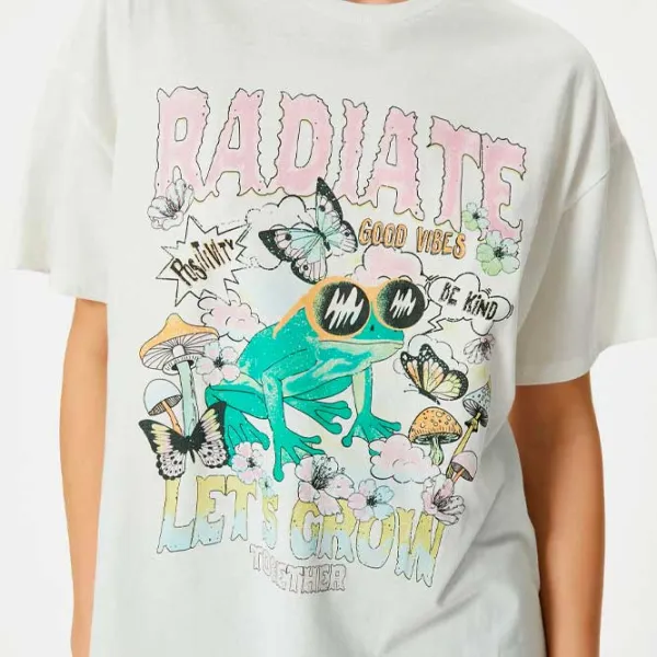 Футболка для женщин Koton 4SAL10234IK 100% хлопок/ Белый photo 5