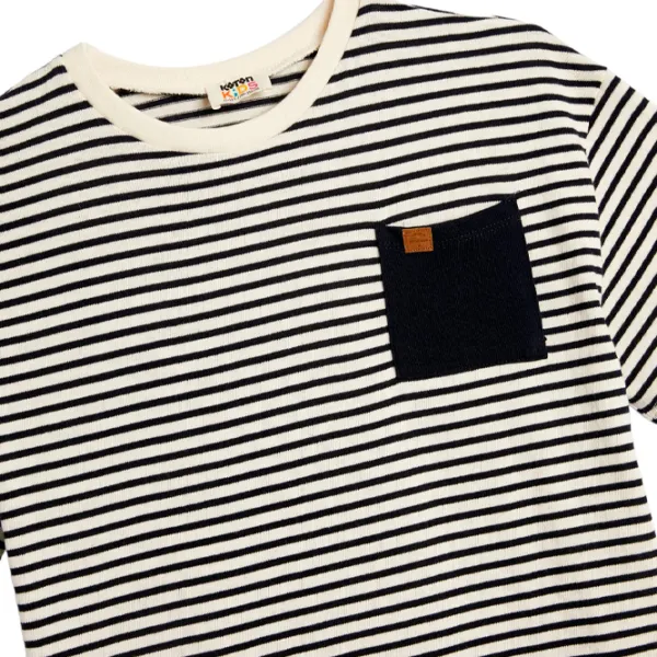 Tricou pentru băieți Koton 4SKB10084TK 140/ Navy photo 3