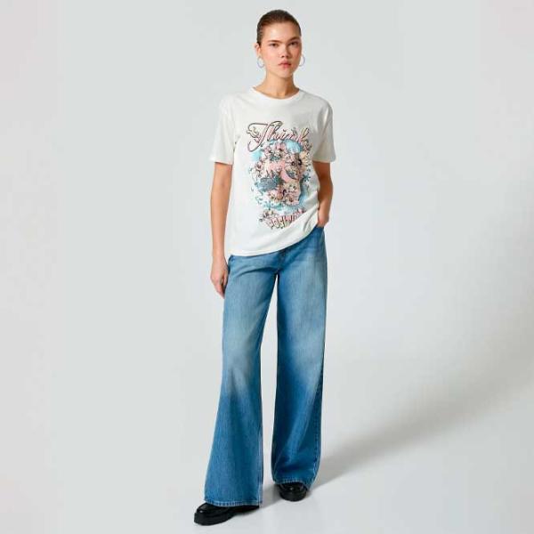 Tricou pentru femei Koton 4SAL10635IK 100% bumbac/ White photo 3