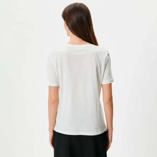 Tricou pentru femei Koton 4SAK50074EK 100% bumbac/ White photo 4