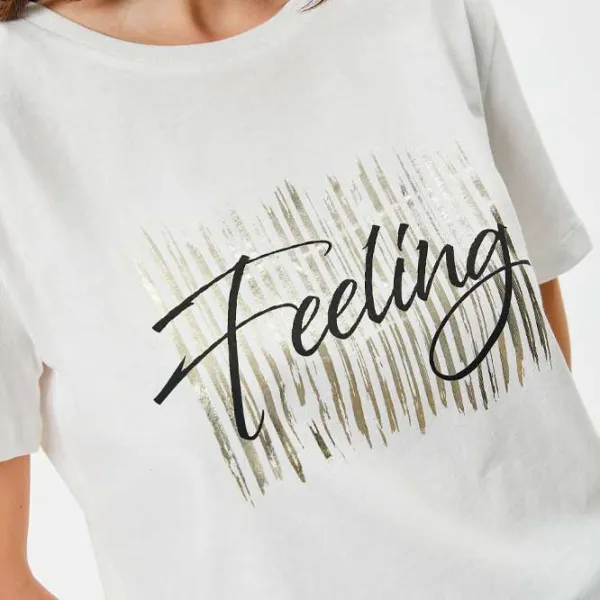 Футболка для женщин Koton 4SAK50074EK 100% хлопок/ Белый photo 5