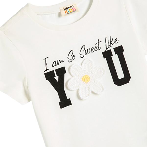 Tricou pentru fete Koton 4SKG10247AK 146 - 152 cm / Beige photo 3