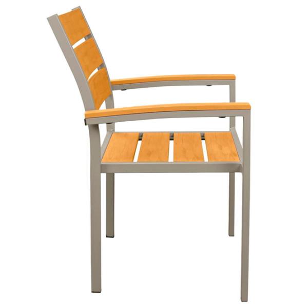 Scaun de grădină Deco Milagro Metal/ Lemn/ Gray Brown photo 3