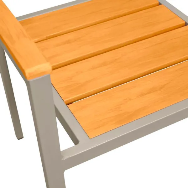 Scaun de grădină Deco Milagro Metal/ Lemn/ Gray Brown photo 5