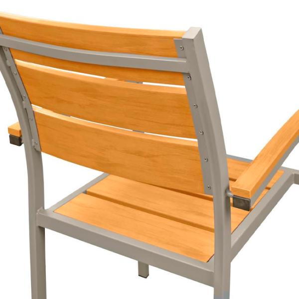 Scaun de grădină Deco Milagro Metal/ Lemn/ Gray Brown photo 6