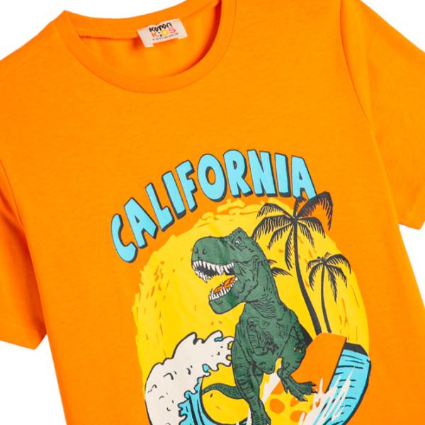 Tricou pentru băieți Koton 4SKB10040TK 116 / Orange photo 3