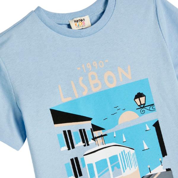 Tricou pentru băieți Koton 4SKB10143TK 116/ Blue photo 3