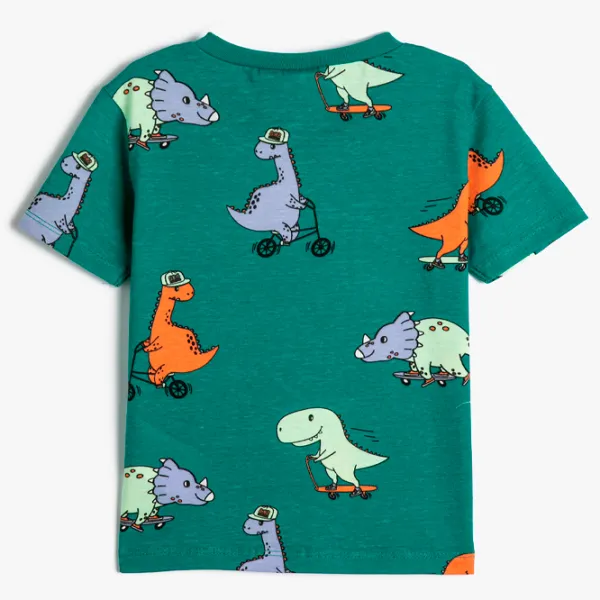 Футболка для мальчиков Koton 4SMB10076TK 92/ Зелёный photo 2 Футболка для мальчиков Koton 4SMB10076TK 92/ Зелёный photo 2