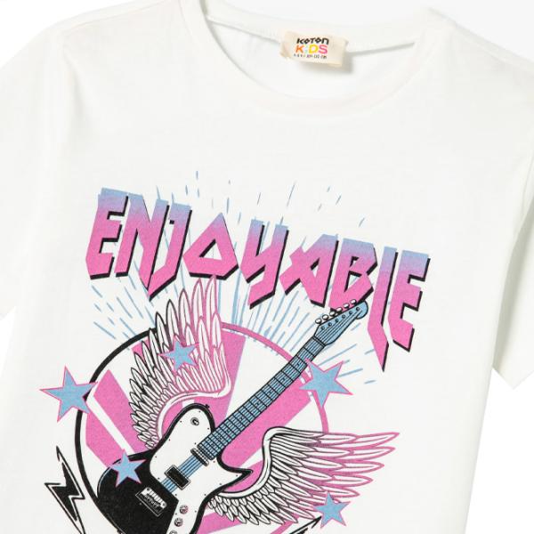 Tricou pentru fete Koton 4SKG10425AK 110 - 116 cm / Beige photo 3 Tricou pentru fete Koton 4SKG10425AK 110 - 116 cm / Beige photo 3