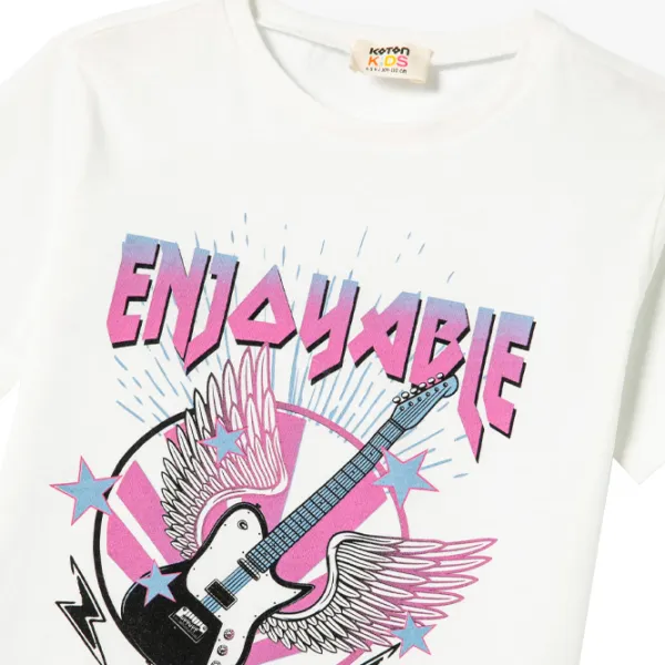 Tricou pentru fete Koton 4SKG10425AK 116 - 122 cm / Beige photo 3