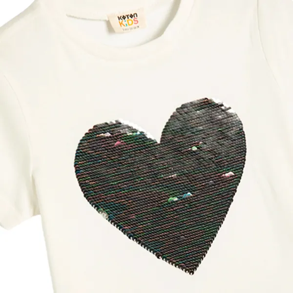 Tricou pentru fete Koton 4SKG10132AK 122 - 128 cm / Beige photo 3