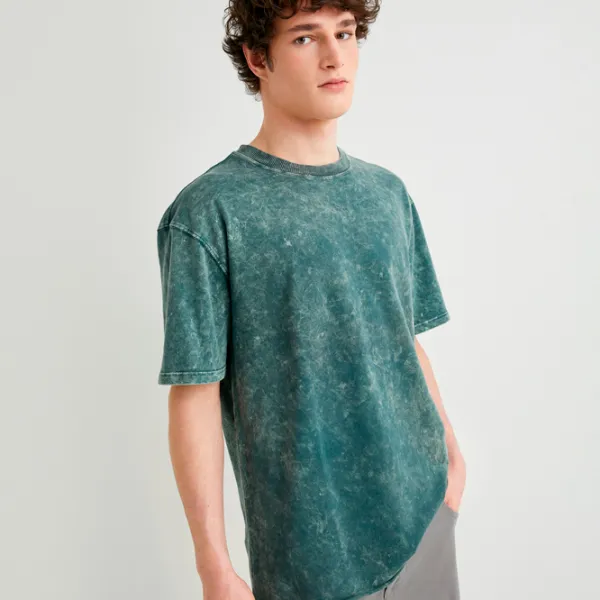 Tricou pentru bărbați Koton 4SAM10314HK 100% bumbac/ Blue photo 4